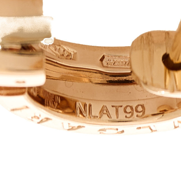 Bulgari 18K Rose Gold Small B.Zero1 Hoop Earrings 4 of 6