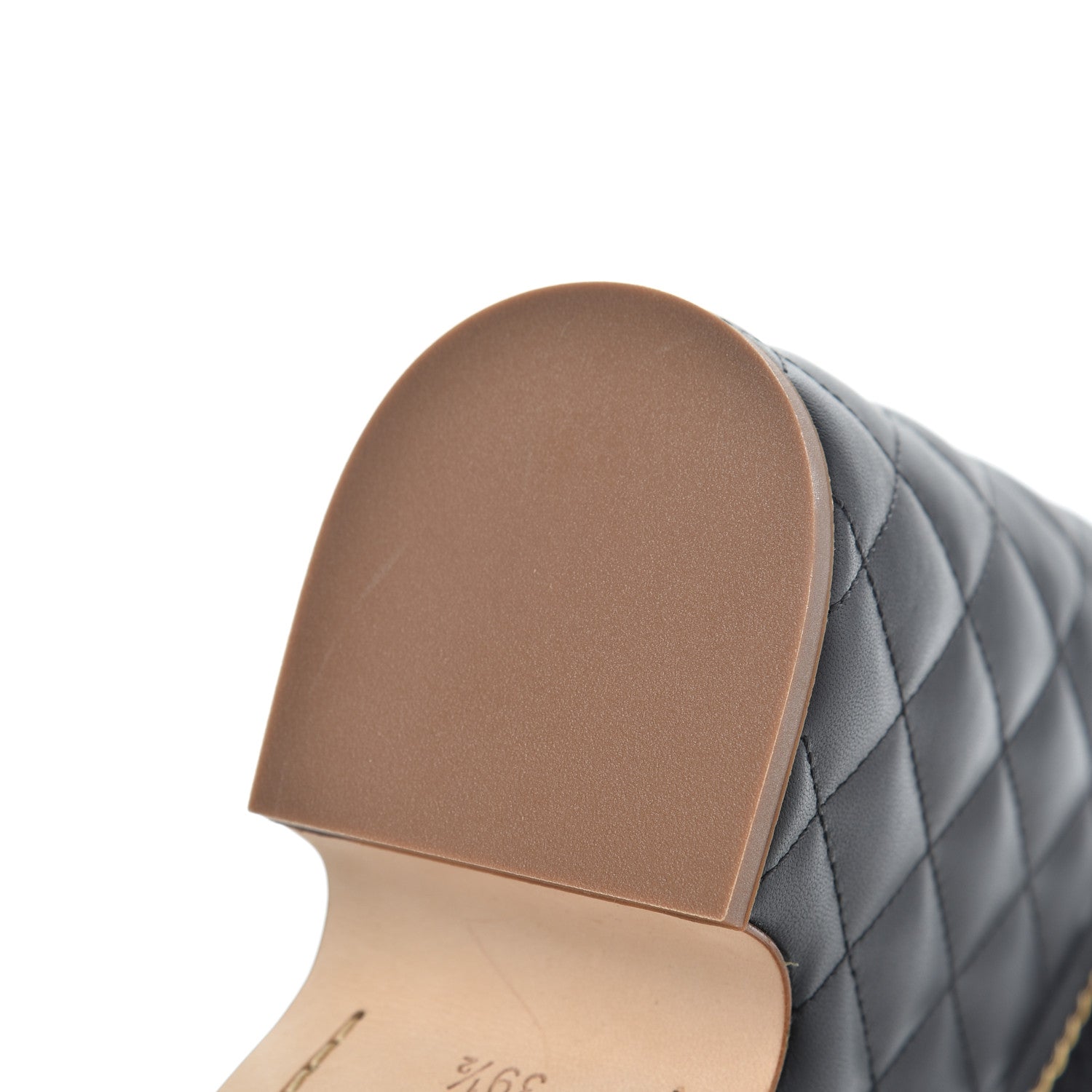 Chanel Calfskin Quilted Chain Around Wedge Sandals 39.5 Black 11 of 20