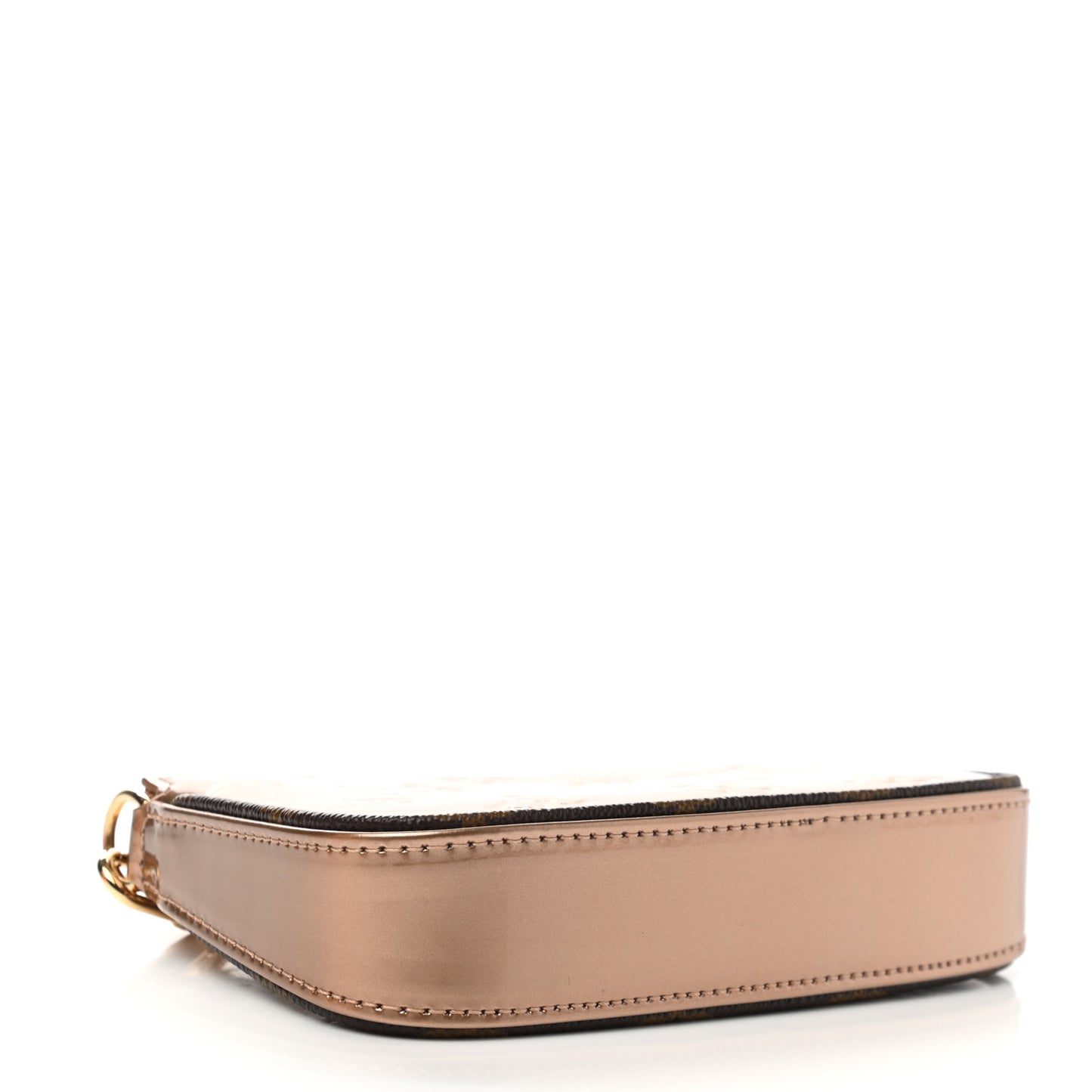 Metallic Vernis Mini Pochette Accessories Rose Gold