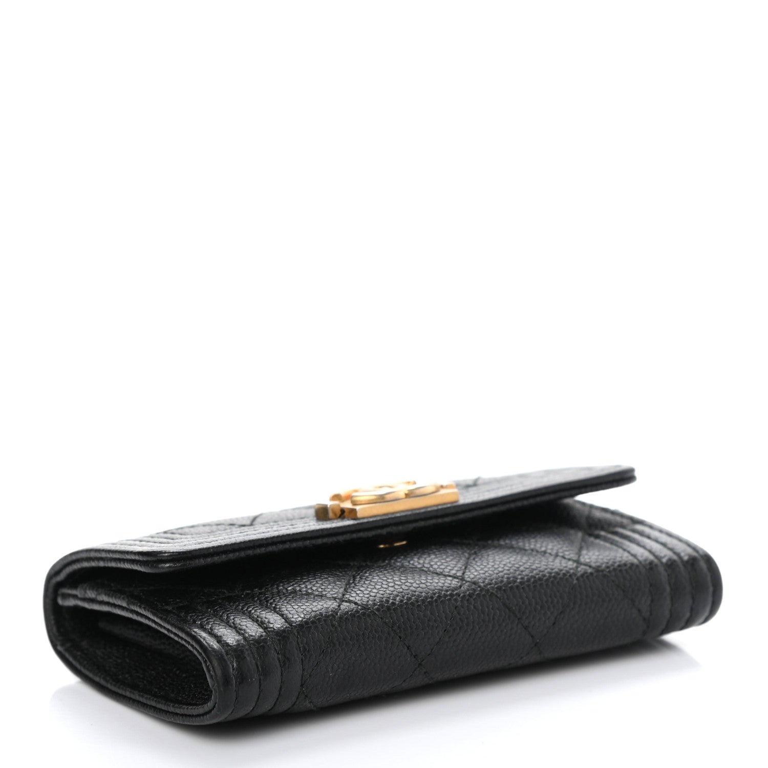 Chanel Caviar Quilted Boy Flap Card Holder Black 3 of 6