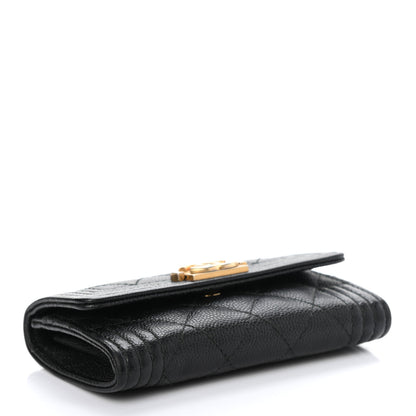Chanel Caviar Quilted Boy Flap Card Holder Black 3 of 6