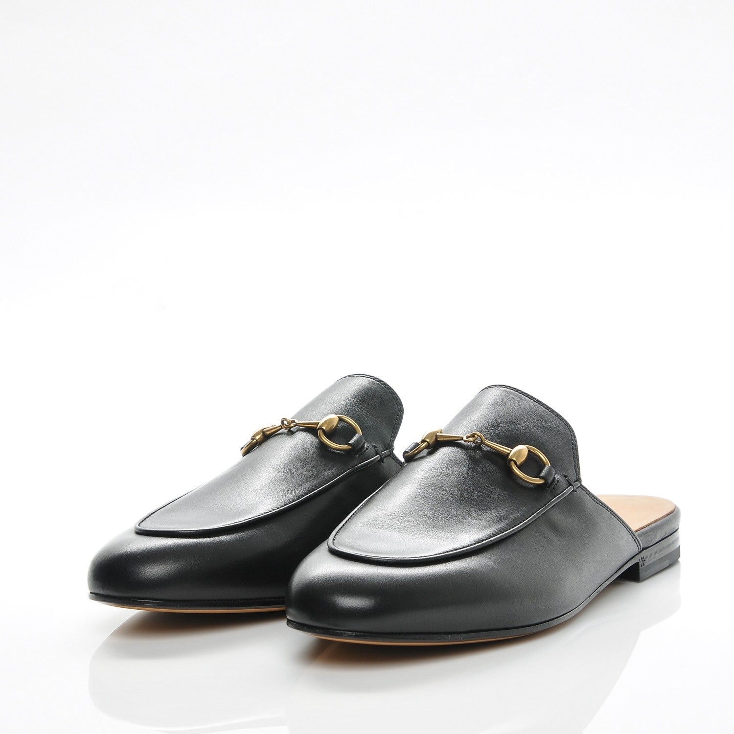 Gucci Calfskin Womens Princetown Slippers 39.5 Black 2 of 6