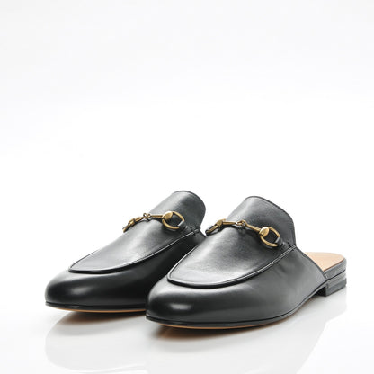 Gucci Calfskin Womens Princetown Slippers 39.5 Black 2 of 6