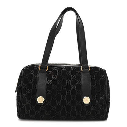 Gucci Guccissima Suede Charmy Boston Black 1 of 12