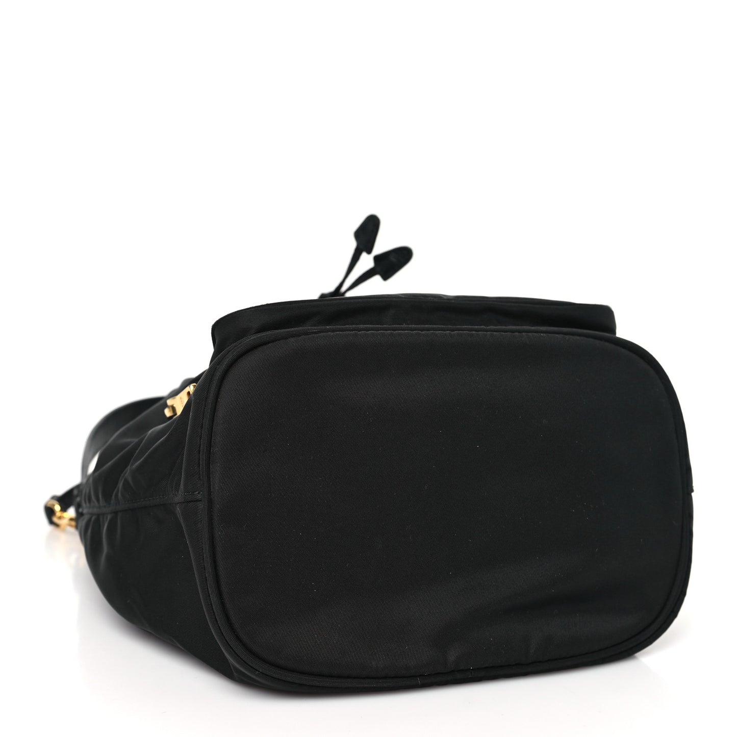 Re-Nylon Saffiano Duet Bucket Crossbody Bag Black