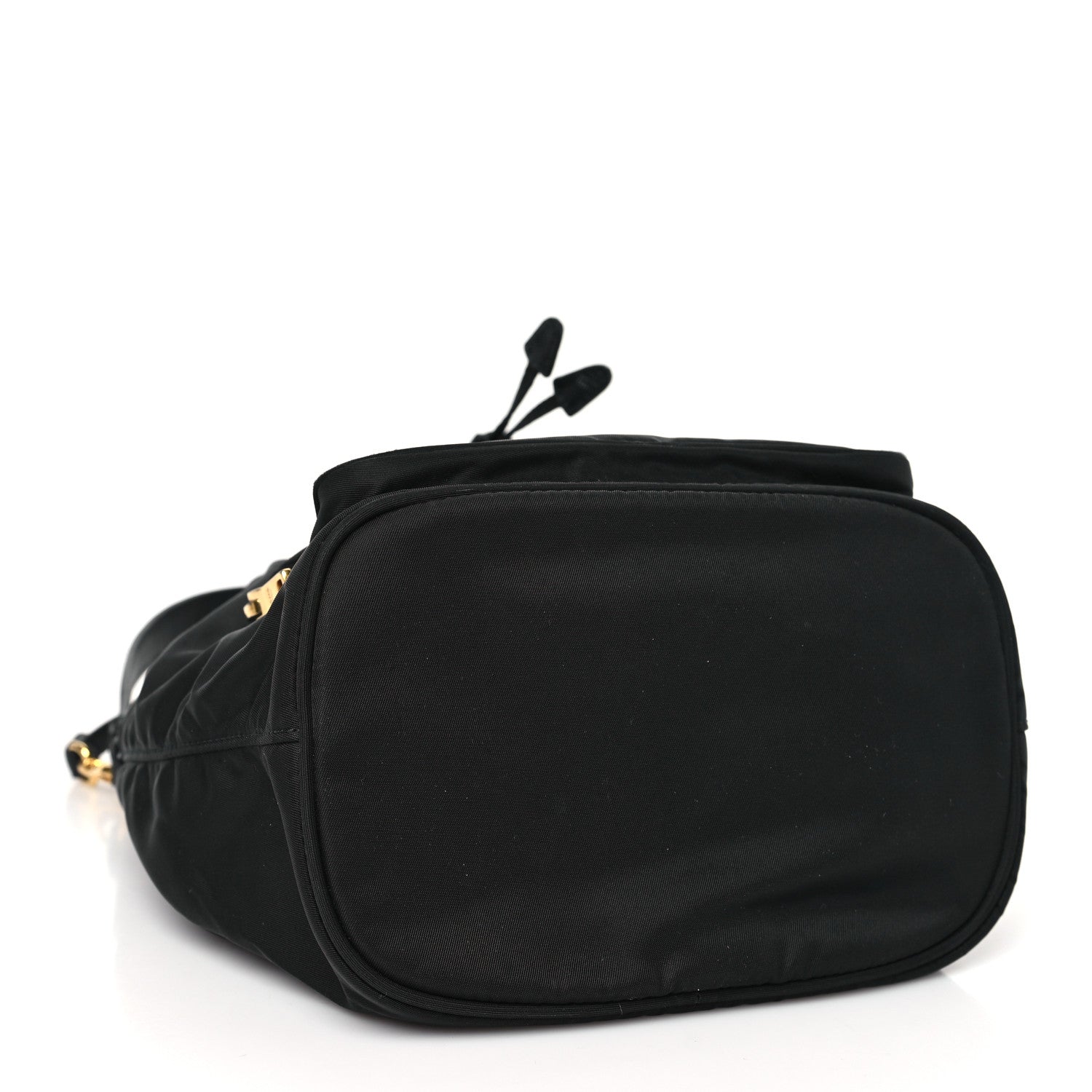 Prada Re-Nylon Saffiano Duet Bucket Crossbody Bag Black 4 of 10