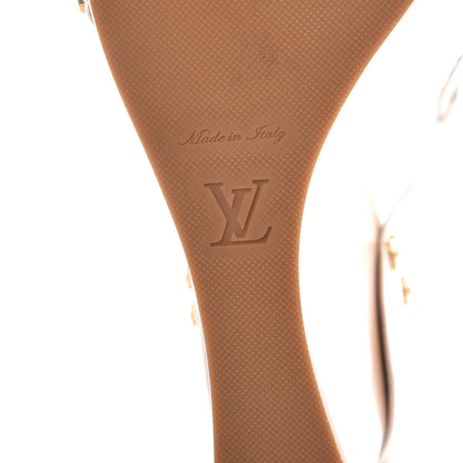 Louis Vuitton Patent Pomegranate Wedge Sandals 39.5 White 9 of 11