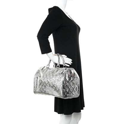 Louis Vuitton Monogram Miroir Speedy 30 Silver 2 of 12
