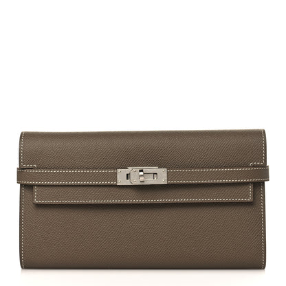 Hermes Epsom Kelly Longue Wallet Etoupe 1 of 7