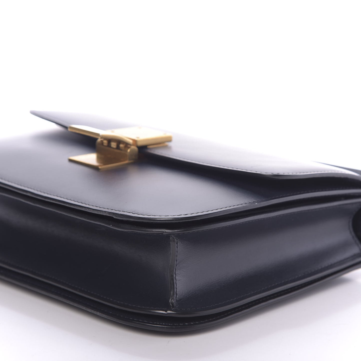 Box Calfskin Medium Classic Box Flap Bag Navy