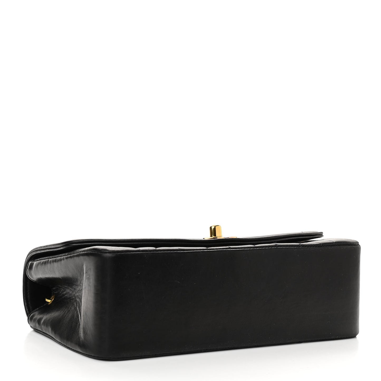 Lambskin Quilted Small Single Flap Black