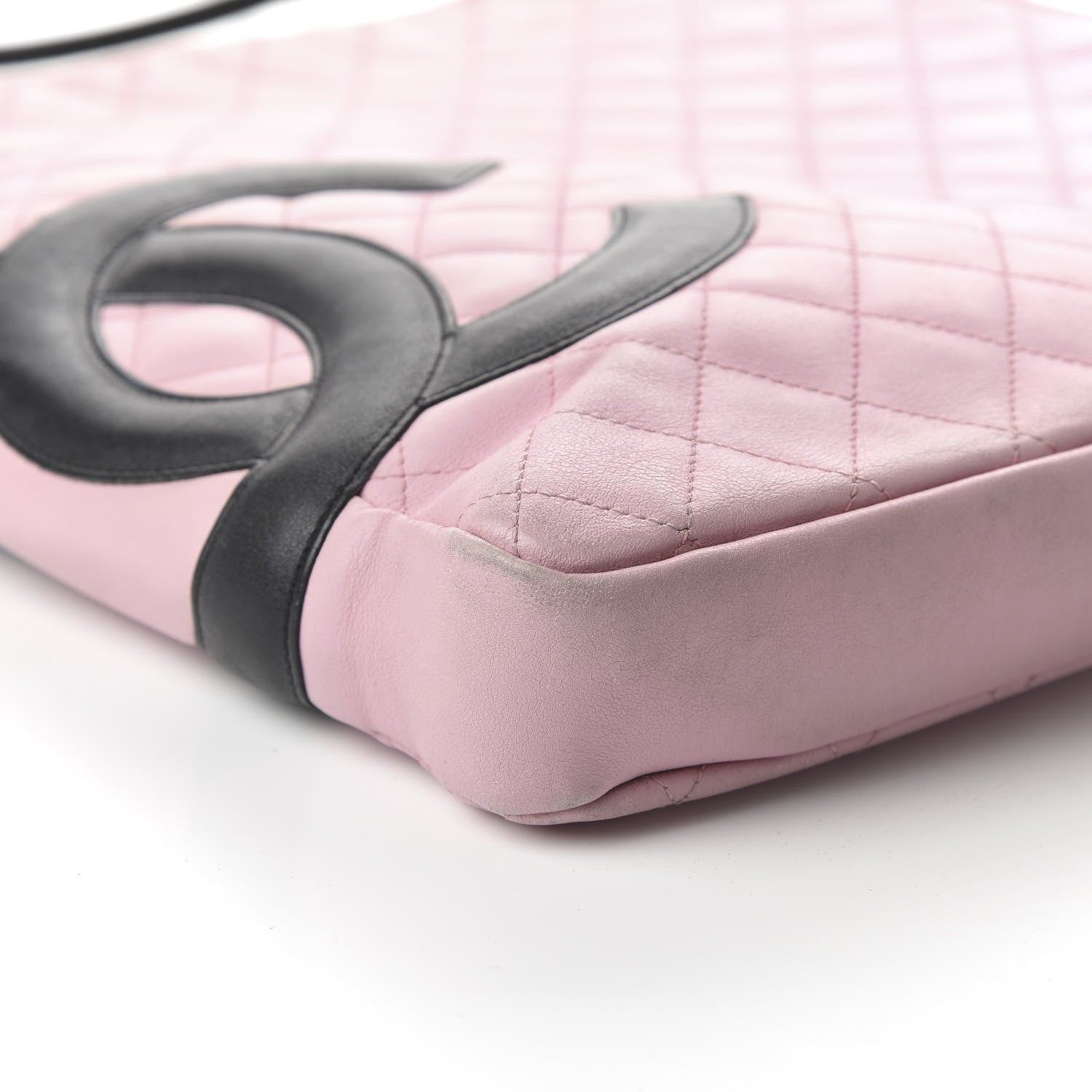Chanel Calfskin Quilted Large Cambon Messenger Pink Black 6 of 11
