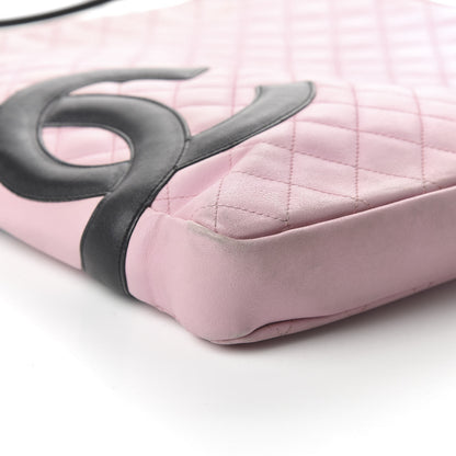 Chanel Calfskin Quilted Large Cambon Messenger Pink Black 6 of 11