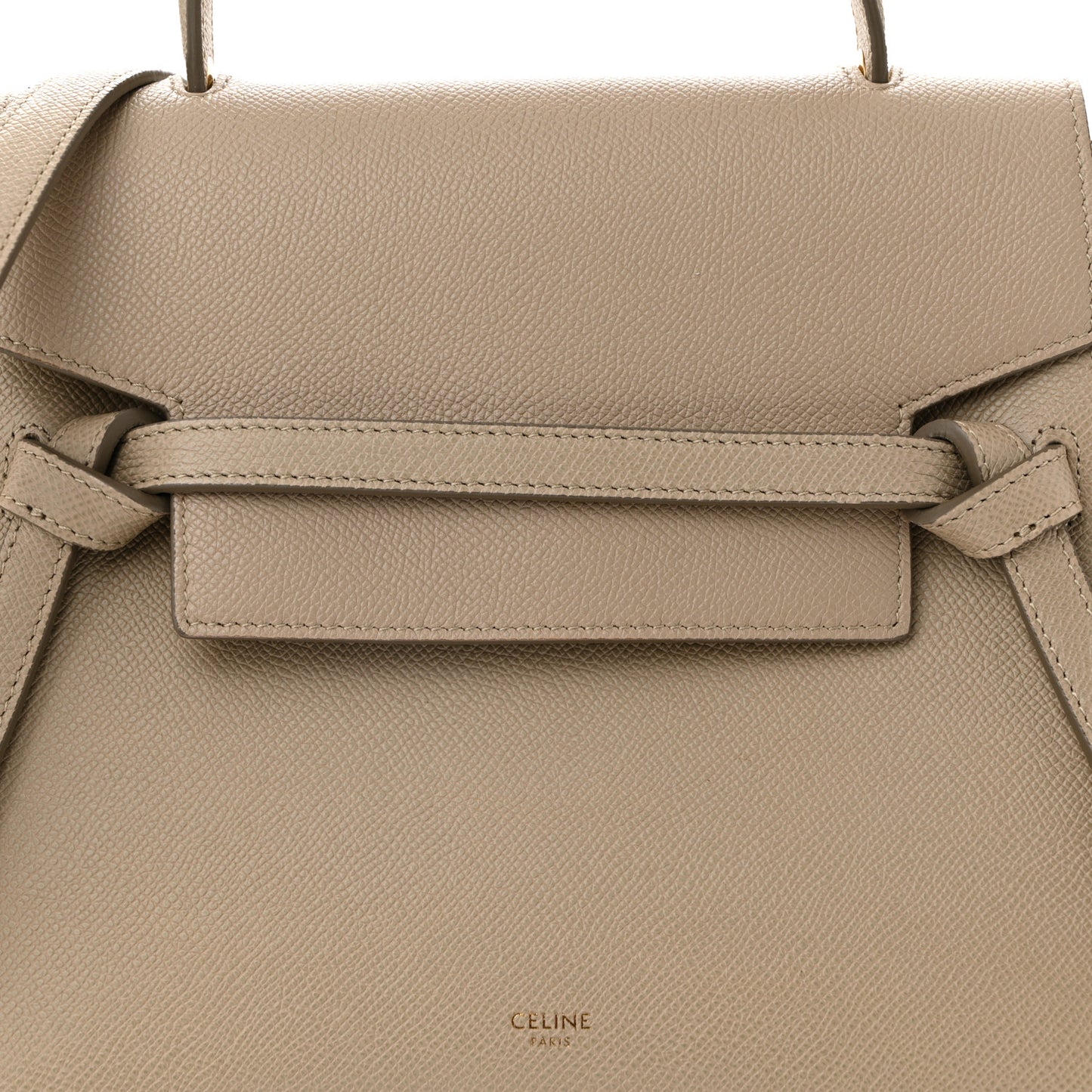 Grained Calfskin Micro Belt Bag Light Taupe