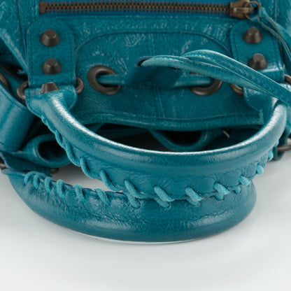 Balenciaga Agneau Classic Hardware Mini Pompon Lagon 8 of 8