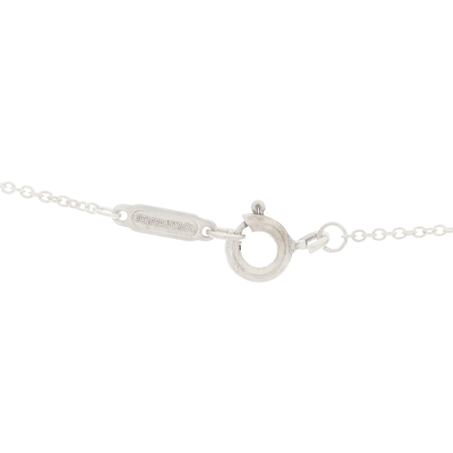 Tiffany Sterling Silver Diamond Small Daisy Key Pendant Necklace 4 of 7