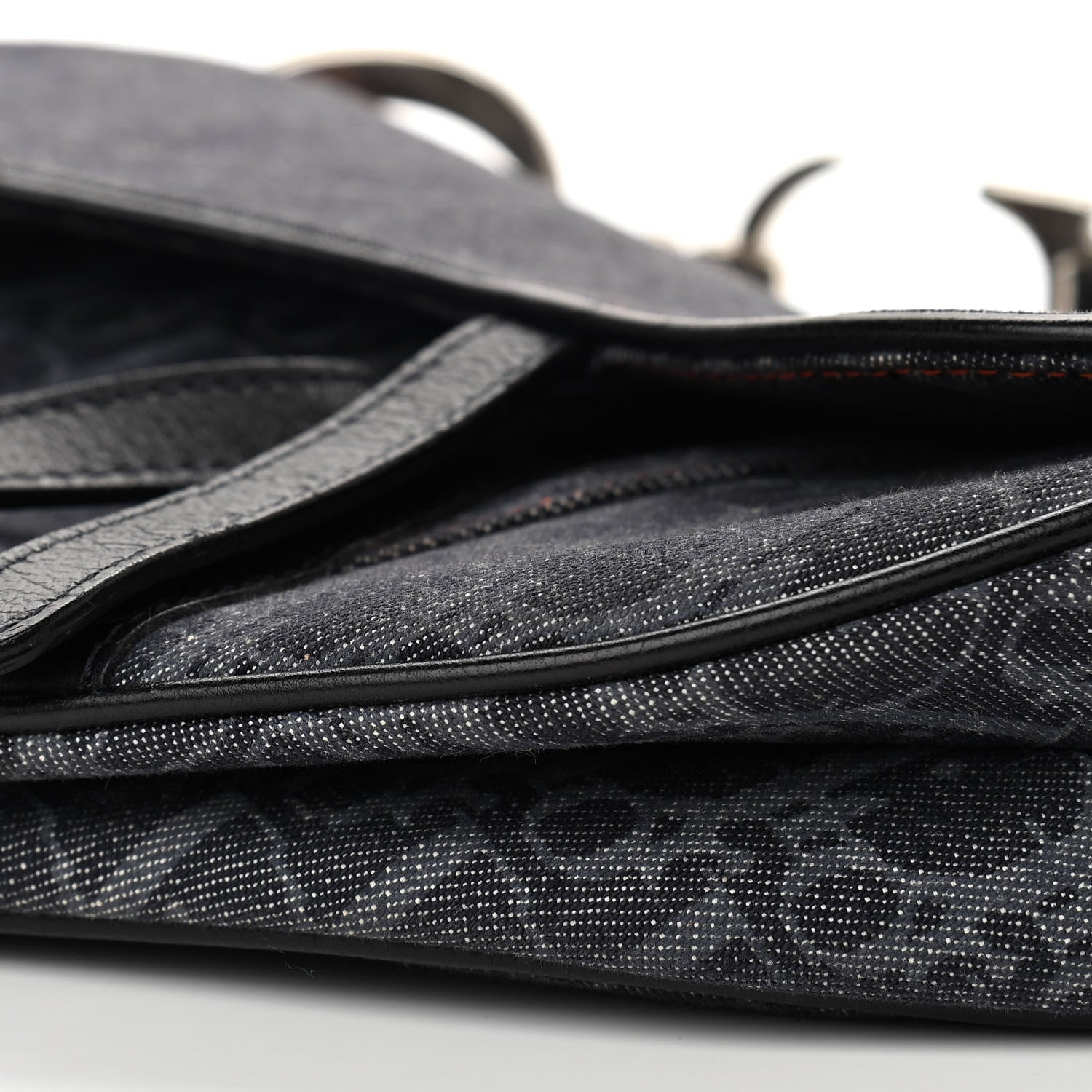 Christian Dior Denim Monogram Flight Saddle Bag 6 of 10