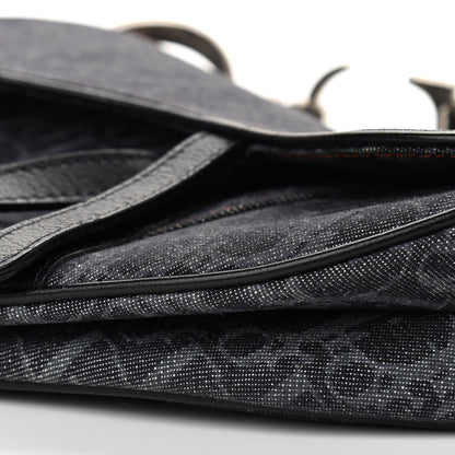 Christian Dior Denim Monogram Flight Saddle Bag 6 of 10