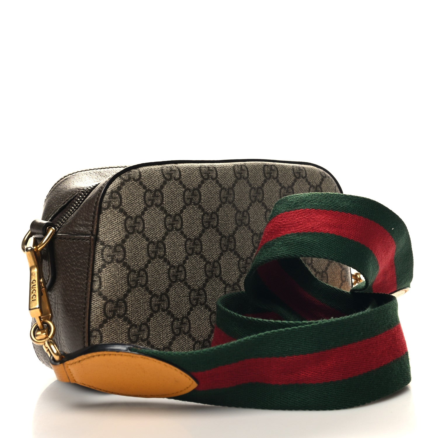 Gucci GG Supreme Monogram Web Neo Vintage Shoulder Bag Beige New Acero Crop 3 of 10