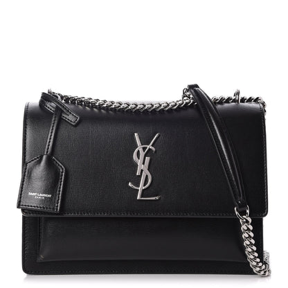 Saint Laurent Calfskin Medium Monogram Sunset Black 1 of 7