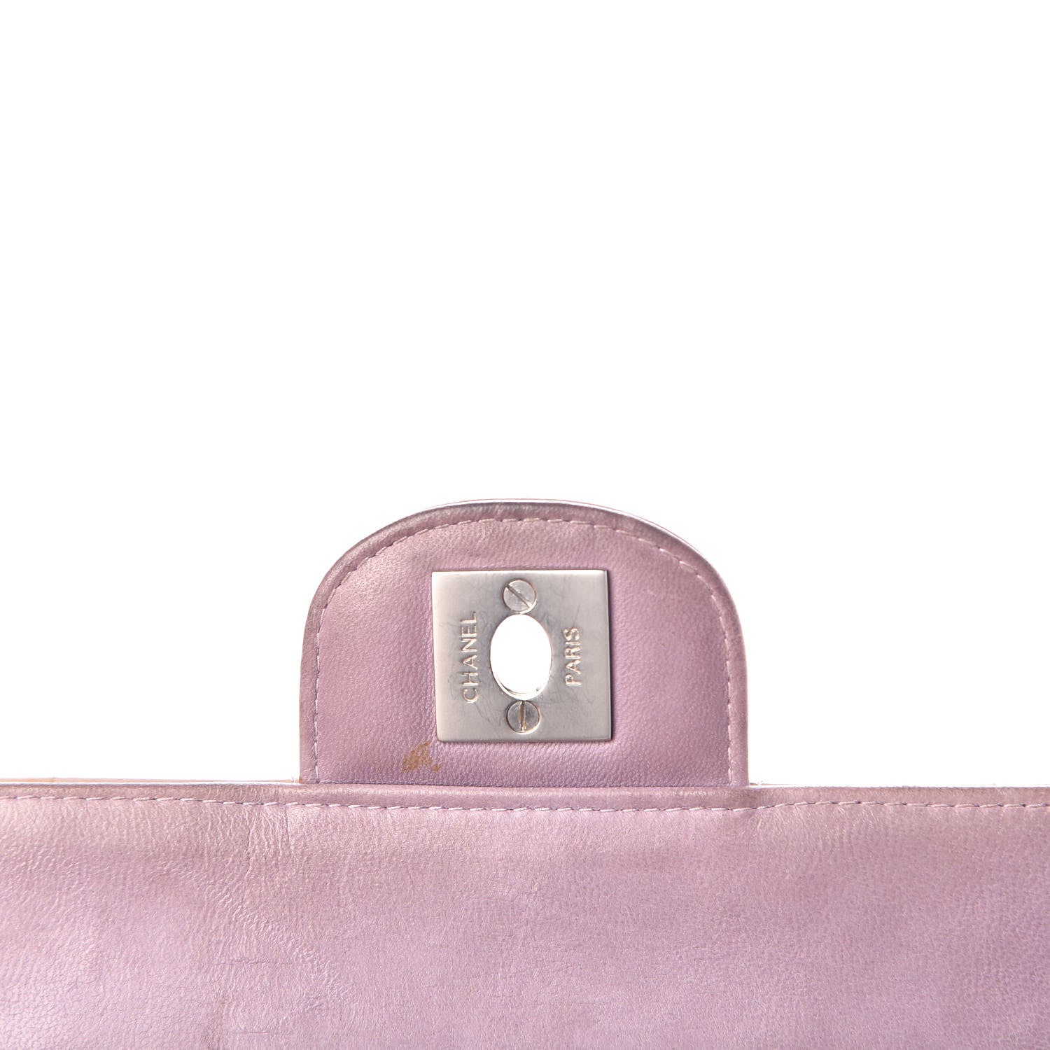 Chanel Patent Quilted East West Chocolate Bar Flap Light Purple 13 of 15