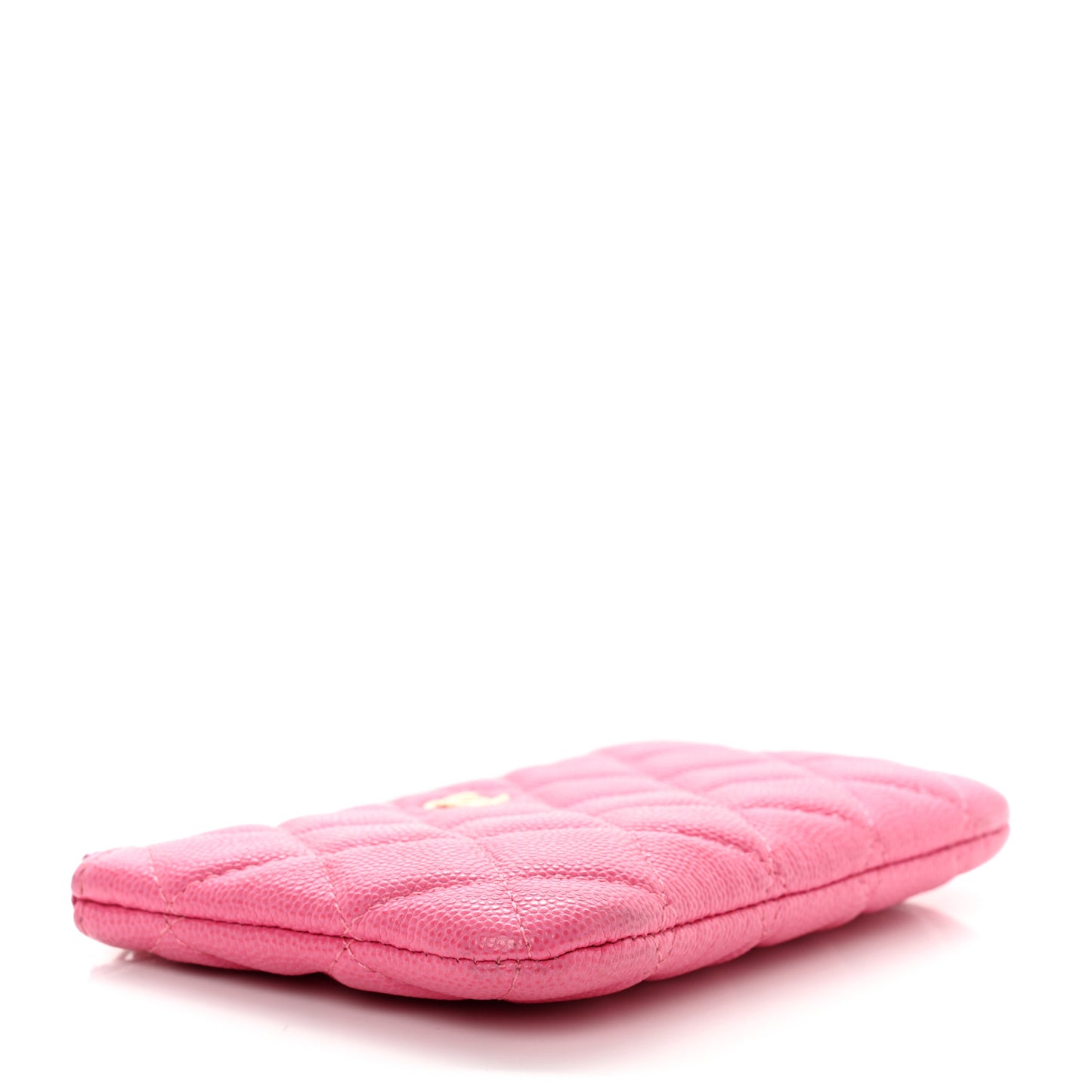 Caviar Quilted Small Cosmetic Case Pink