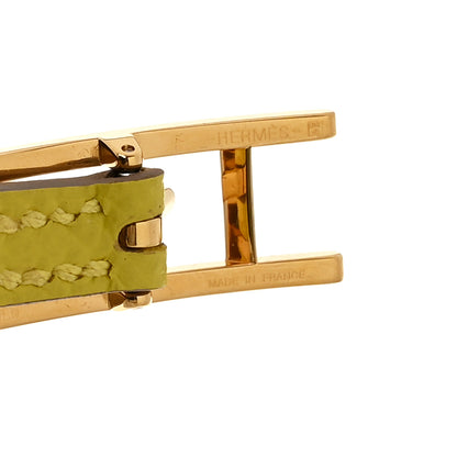 Hermes Epsom Swift Behapi Double Tour Bracelet XS Lime Etoupe 4 of 6