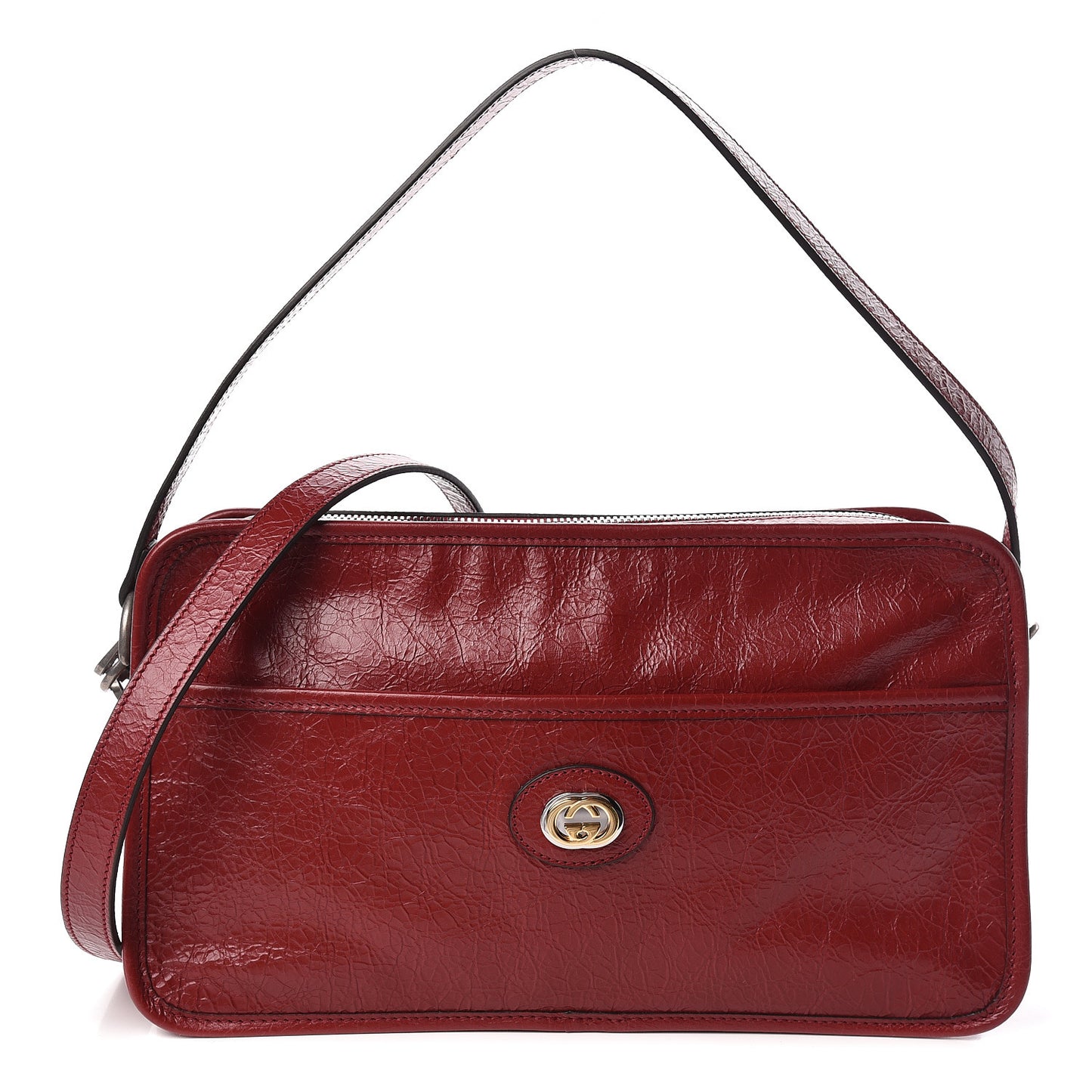 Fluffy Calfskin Morpheus Shoulder Bag Rosso