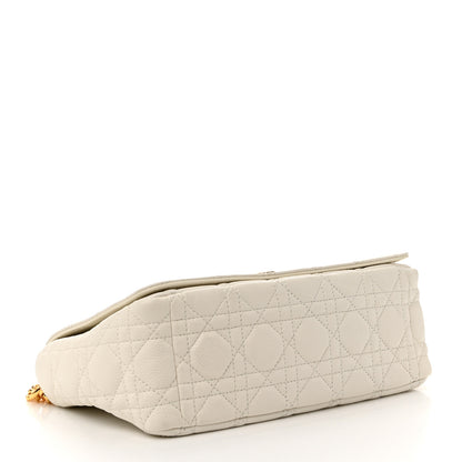 Christian Dior Supple Calfskin Cannage Medium Caro Bag Ivory 4 of 15