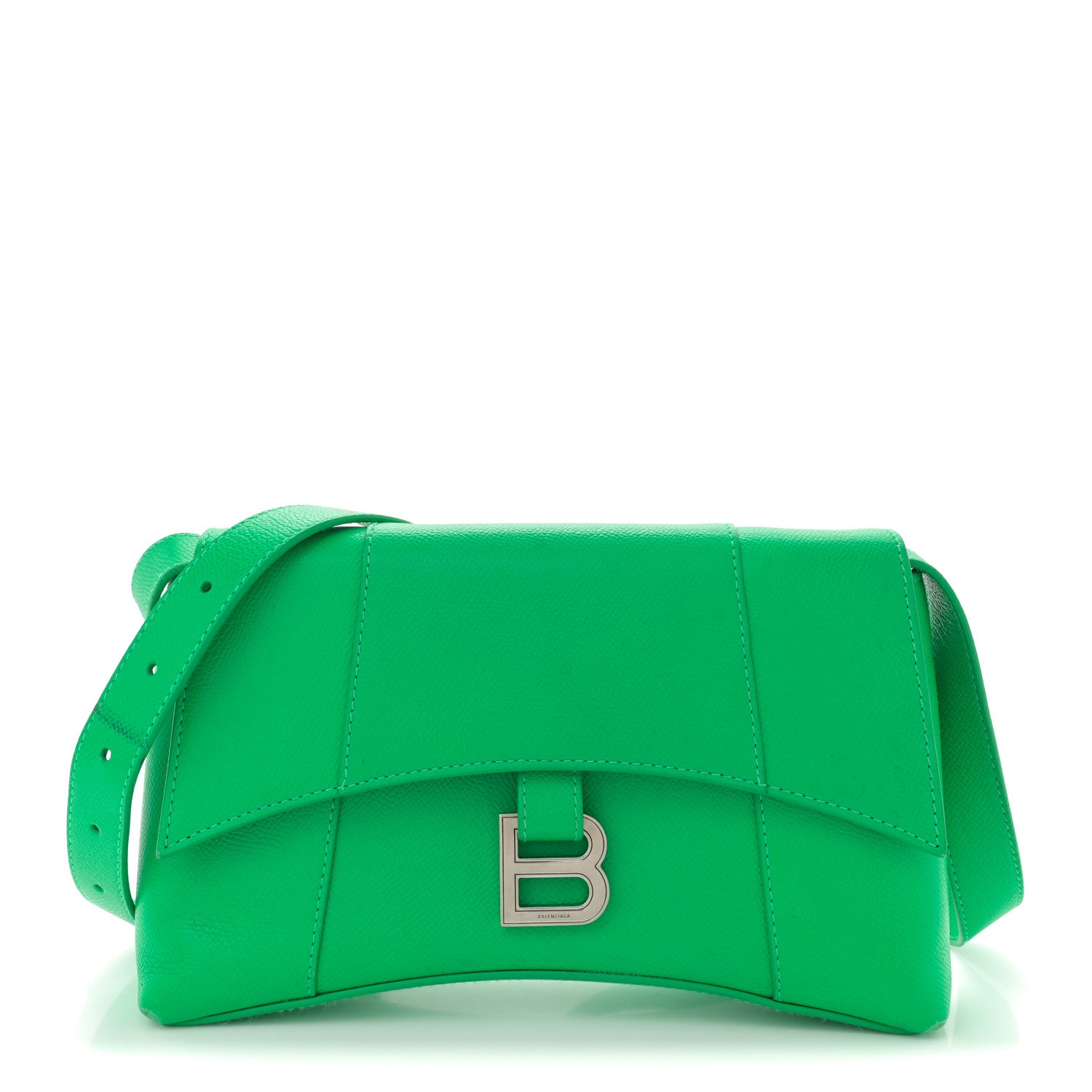 Balenciaga Grained Calfskin XS Downtown Shoulder Bag Vivid Green 1 of 16