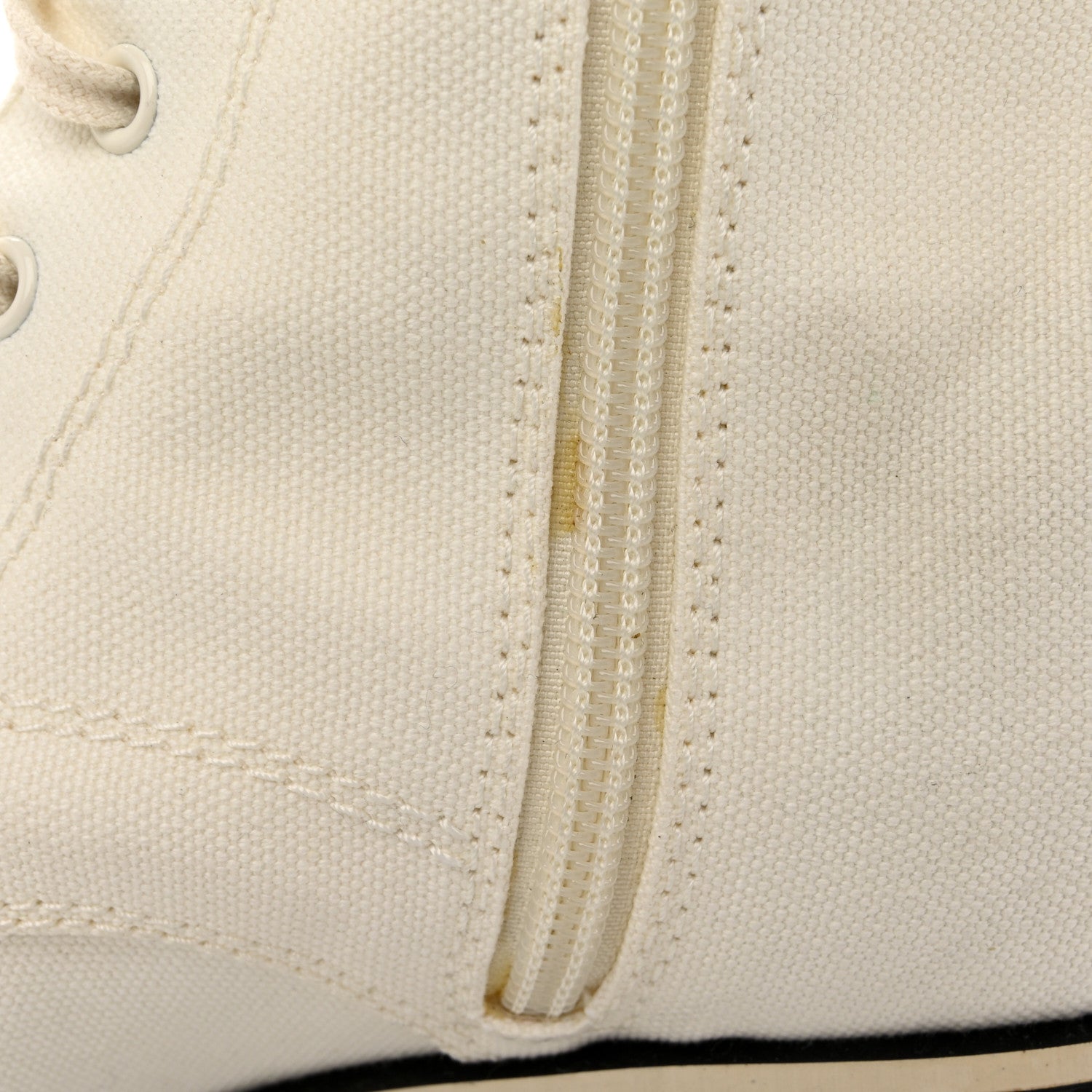 Chanel Fabric Lace Up Combat Boots 38.5 White 14 of 17