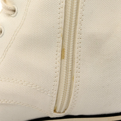 Chanel Fabric Lace Up Combat Boots 38.5 White 14 of 17