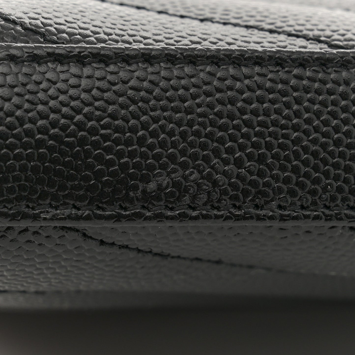 Grain De Poudre Matelasse Chevron Monogram Chain Wallet Black
