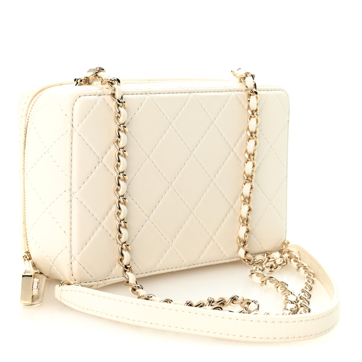 Chanel Lambskin Quilted Coco Click Bag White 3 of 10