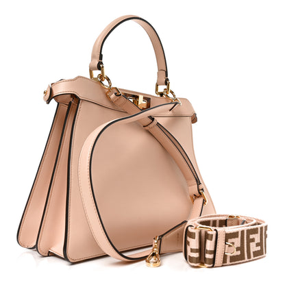 Fendi Vitello Seta Shiny Nappa Plexiglass Medium Peekaboo I SEE U Satchel Light Rose 3 of 9