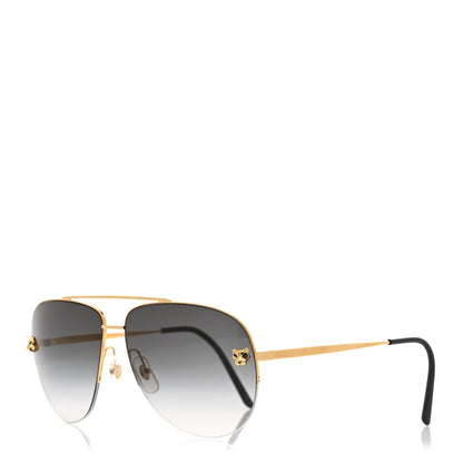 Cartier Panthere De Cartier Aviator Sunglasses CT0065S Gold 1 of 7