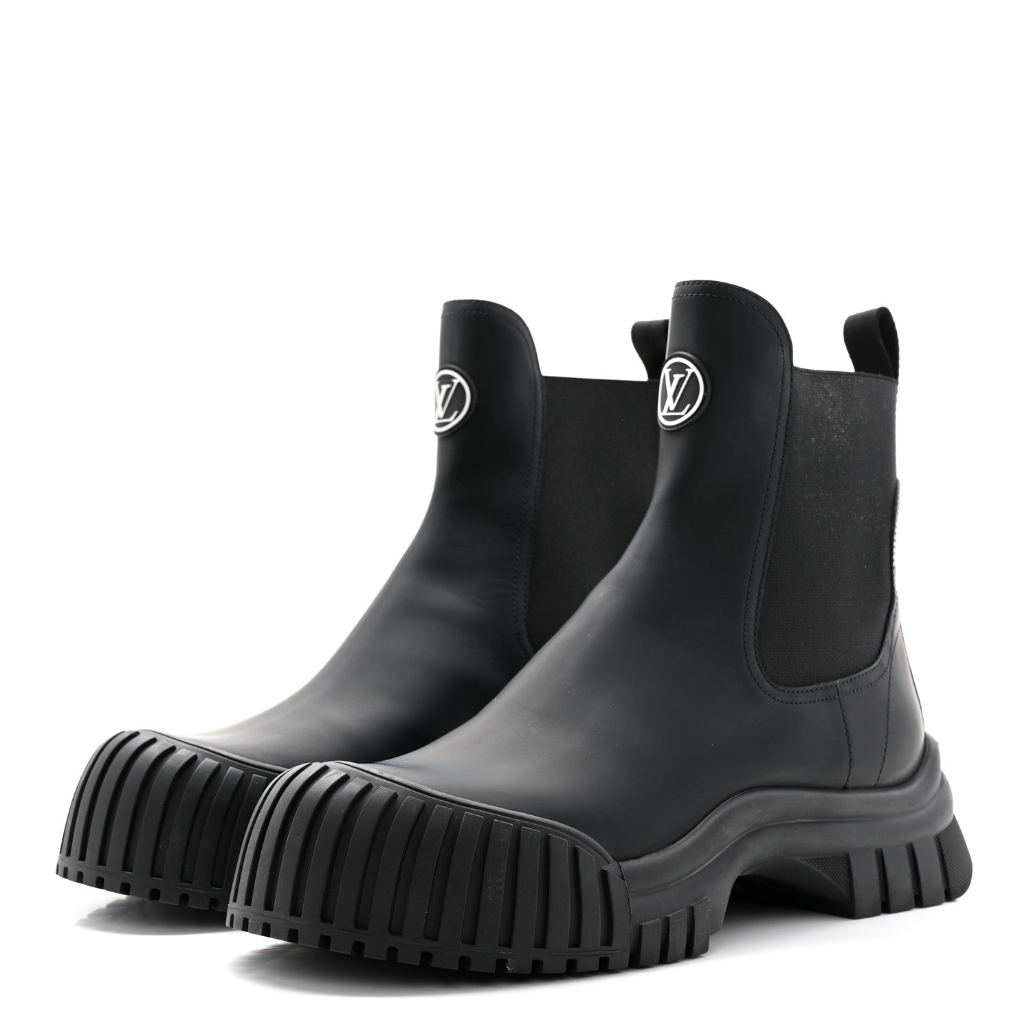 Louis Vuitton Calfskin Ruby Flat Ankle Boots 41 Black 3 of 14