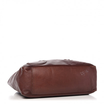 Saint Laurent Calfskin Charms Tote Bag Brown 4 of 9
