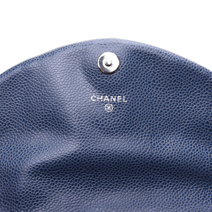 Chanel Caviar Half Moon Wallet On Chain WOC Blue 9 of 14