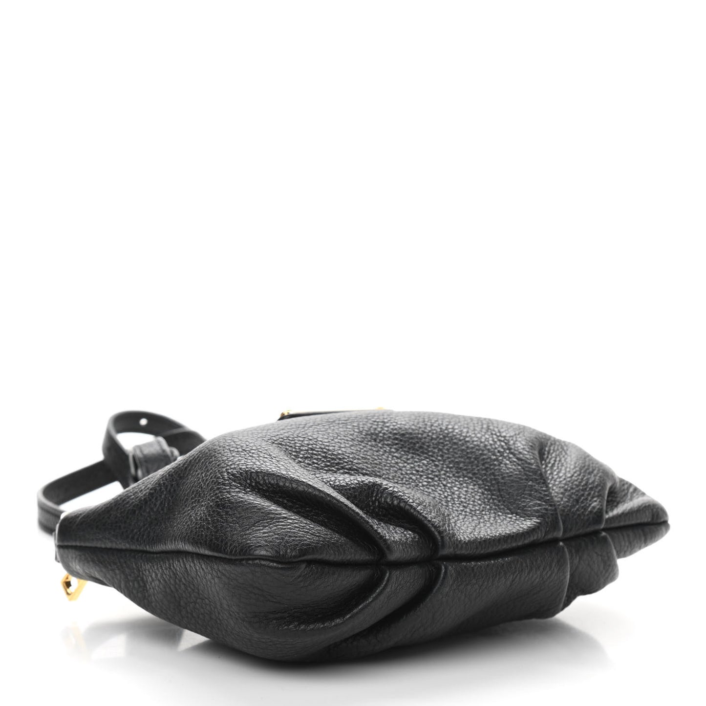 Pebbled Calfskin Crossbody Bag Black