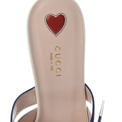 Gucci Malaga Kid Sylvie Web Bamboo Low Heel Mules 40.5 White 6 of 9