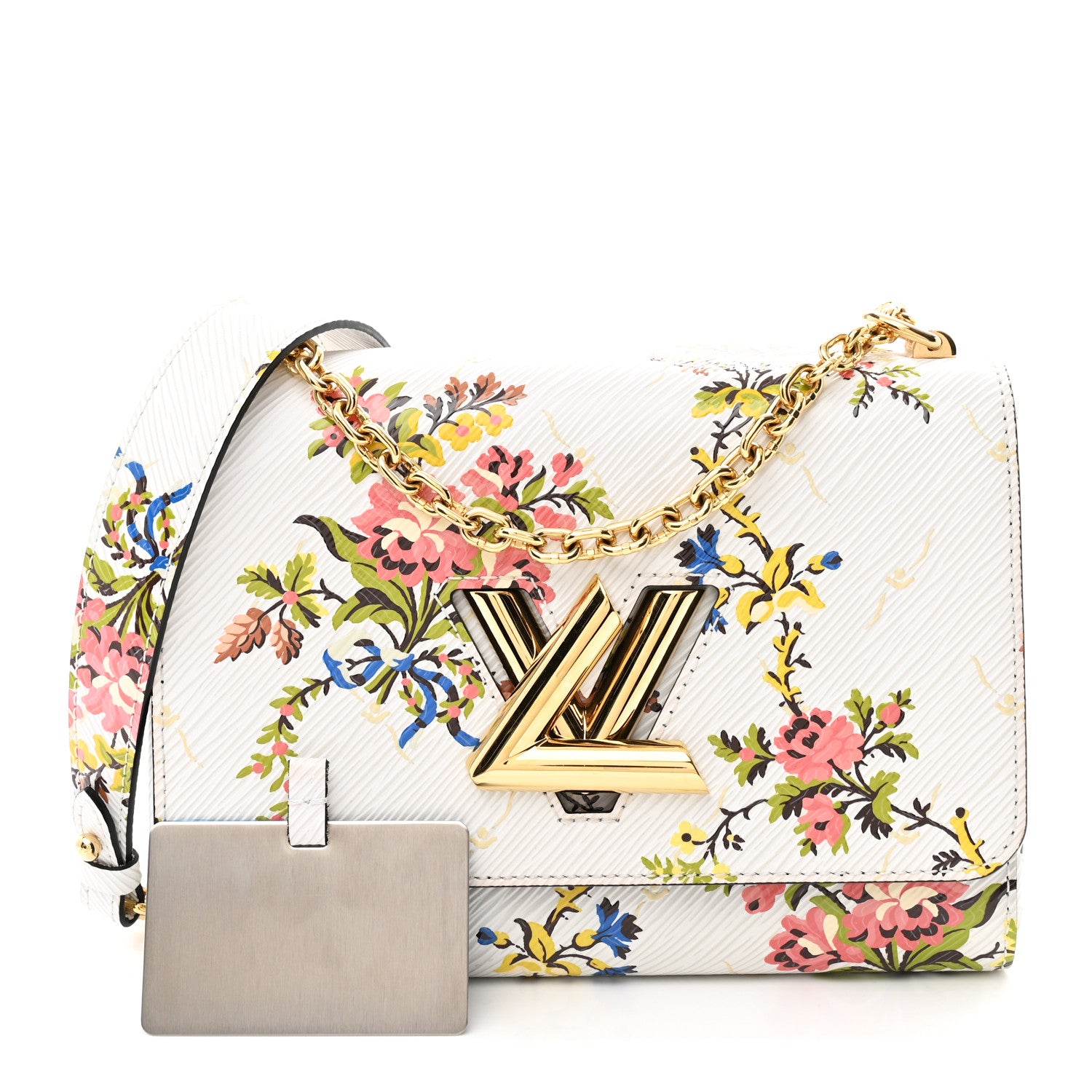 Louis Vuitton Epi Romantic Blossoms Twist Shoulder Bag MM White 2 of 10