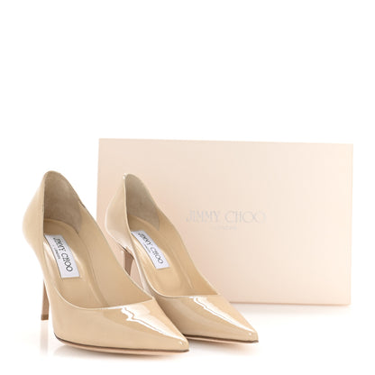 Jimmy Choo Patent Agnes 85 Pumps 36 Nude 8 of 8
