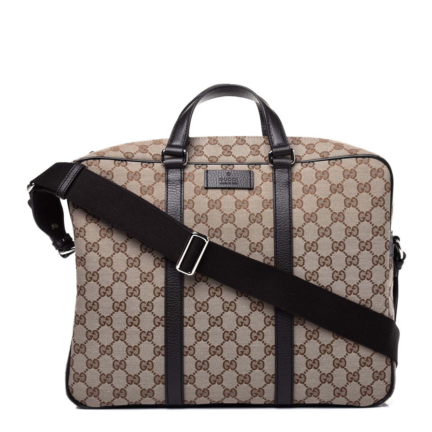 Gucci Monogram Briefcase Dark Brown 1 of 14