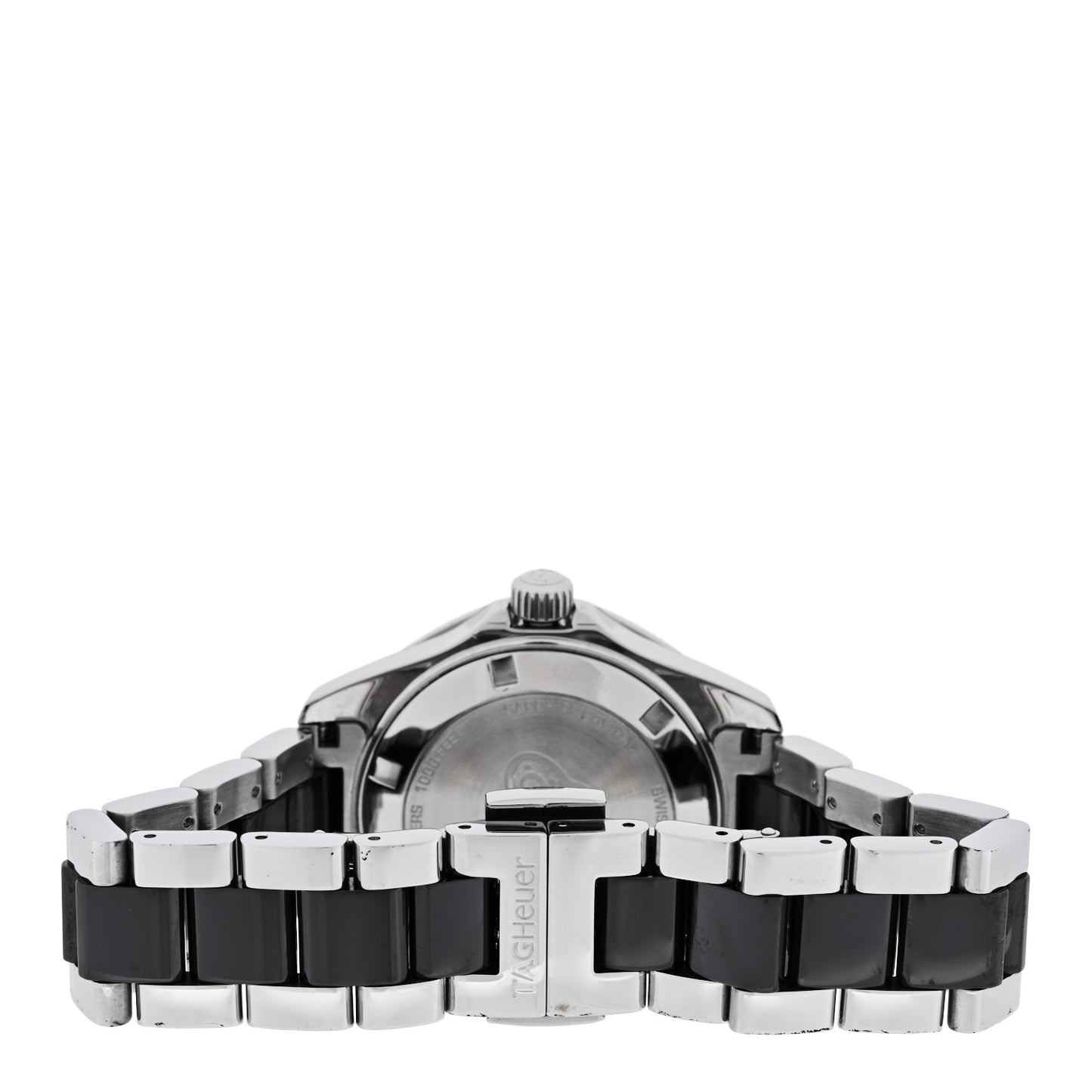 Stainless Steel Diamond Bezel 35mm Aquaracer Quartz Watch Black WAY131E