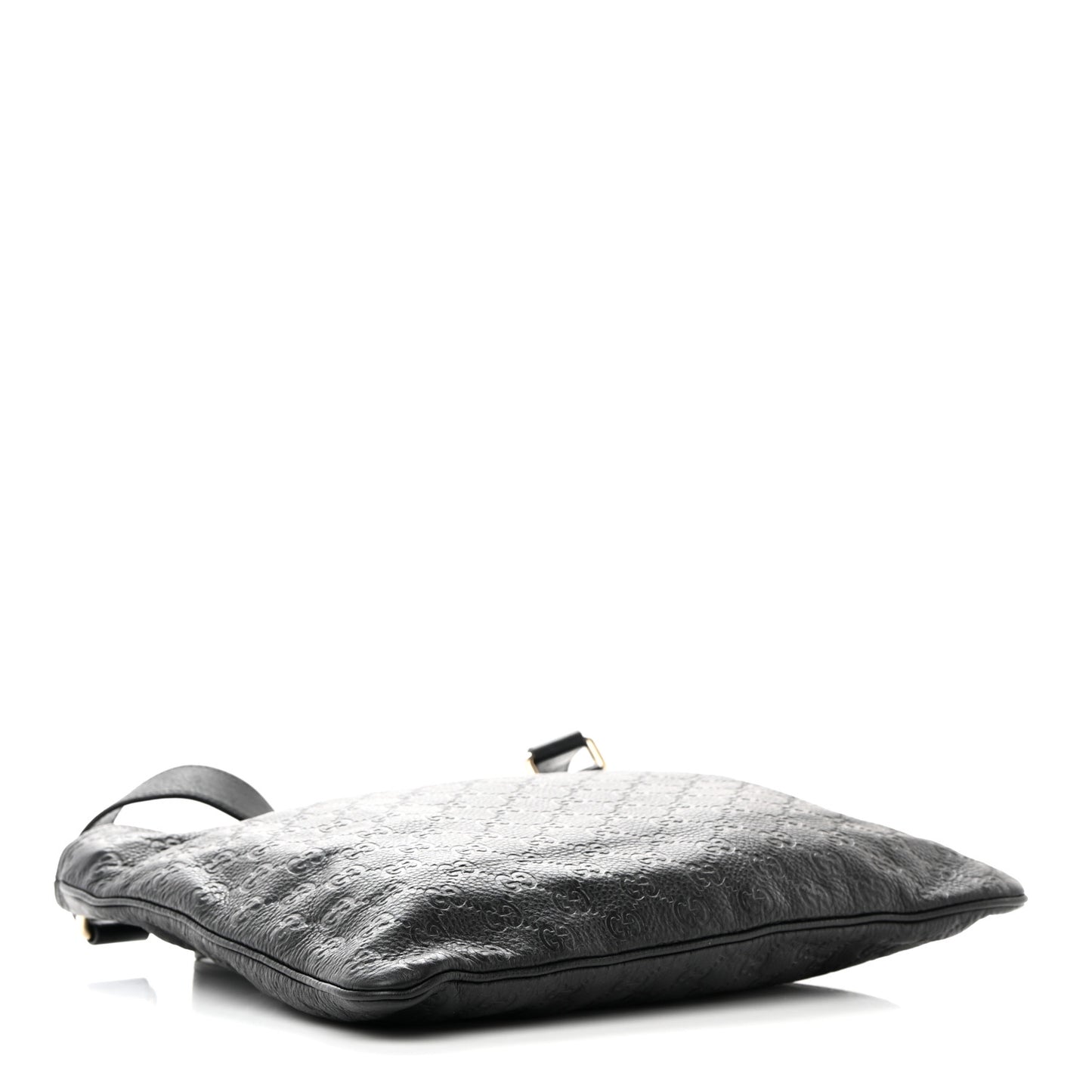 Guccissima Flat Messenger Bag Black