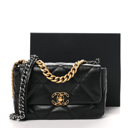 Chanel Lambskin Quilted Medium Chanel 19 Flap Black 12 of 12