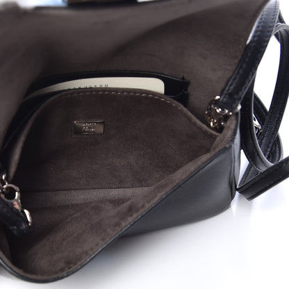 Fendi Nappa Rabbit Fox Fur Micro Buggie Baguette Black 5 of 8