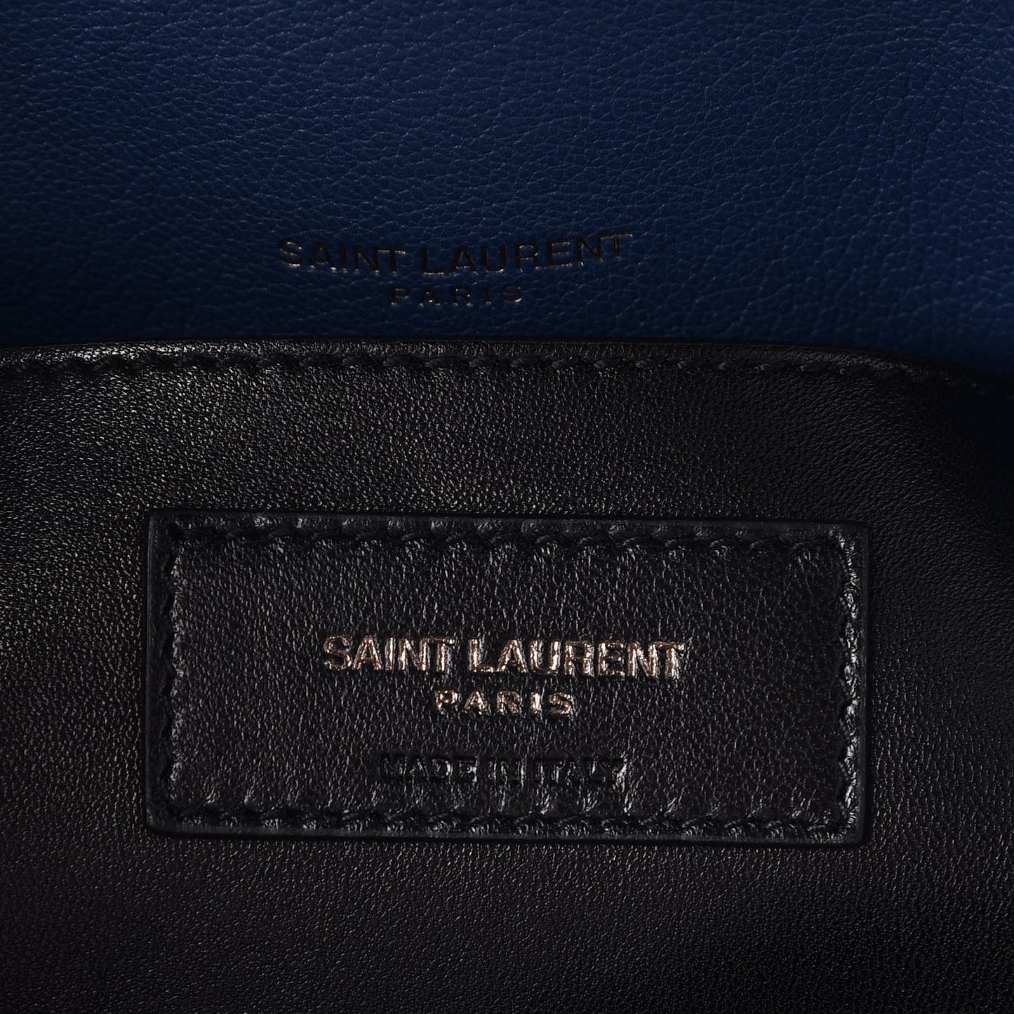 Sheepskin Matelasse Monogram Medium College Bag Navy