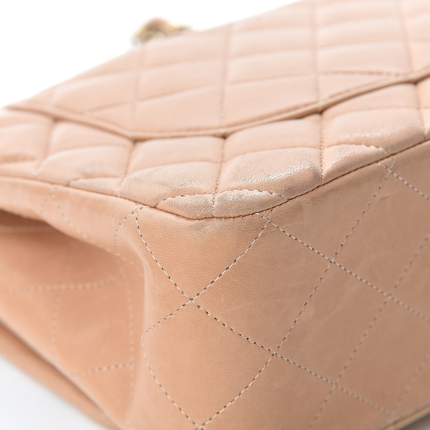 Chanel Lambskin Quilted Jumbo Double Flap Beige Clair 12 of 25